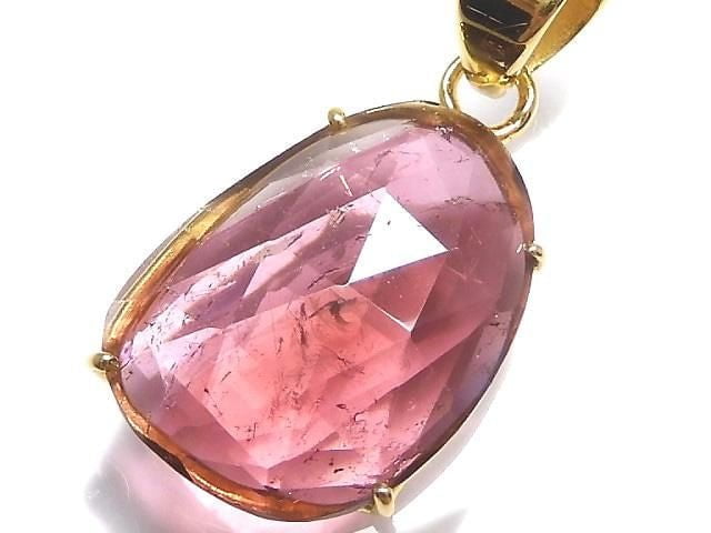 [Video][One of a kind] Pink Tourmaline AAA- Pendant 18KGP NO.64