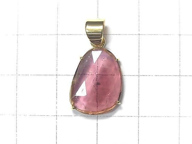 [Video][One of a kind] Pink Tourmaline AAA- Pendant 18KGP NO.64