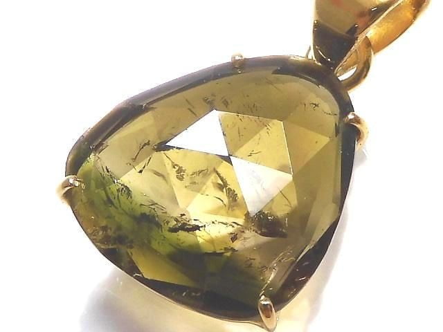 [Video][One of a kind] Green Tourmaline AAA- Pendant 18KGP NO.62