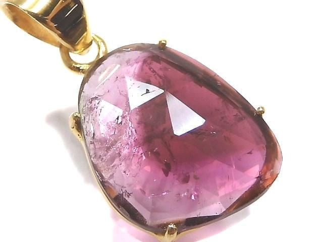 [Video][One of a kind] Pink Tourmaline AAA- Pendant 18KGP NO.67