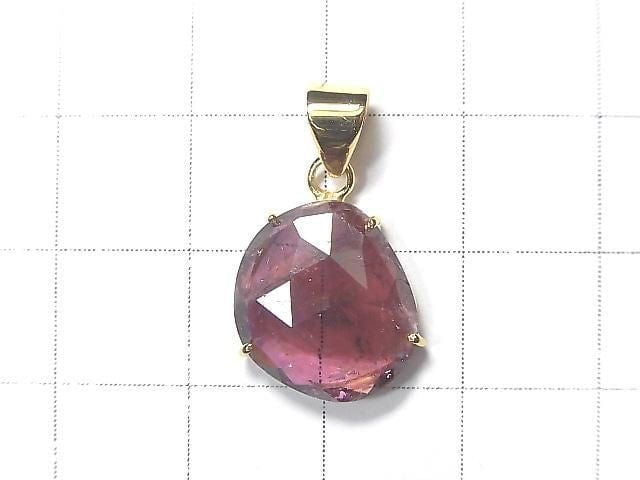 [Video][One of a kind] Pink Tourmaline AAA- Pendant 18KGP NO.70