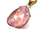 [Video][One of a kind] Pink Tourmaline AAA- Pendant 18KGP NO.83