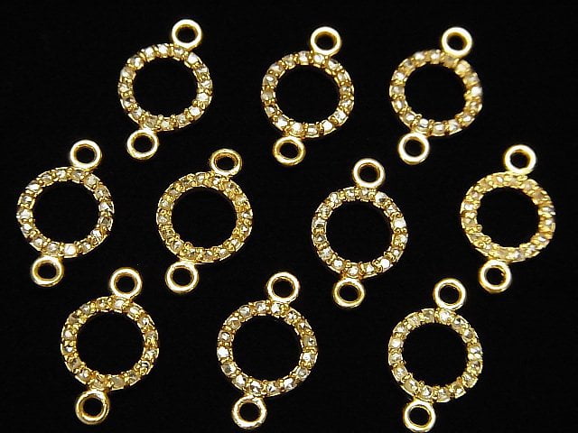 Diamant-Münzanhänger 8x8x1.5mm [beidseitig] 18KGP 1 Stück