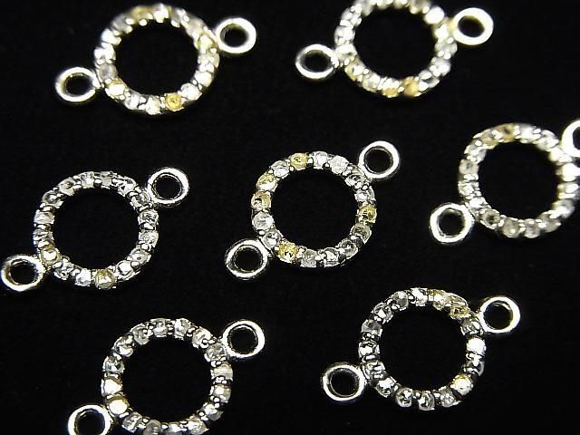 [Video] Diamond Coin (Donut) Charm 7.5x7.5x1.5mm [Both Sides] Silver925 1pc