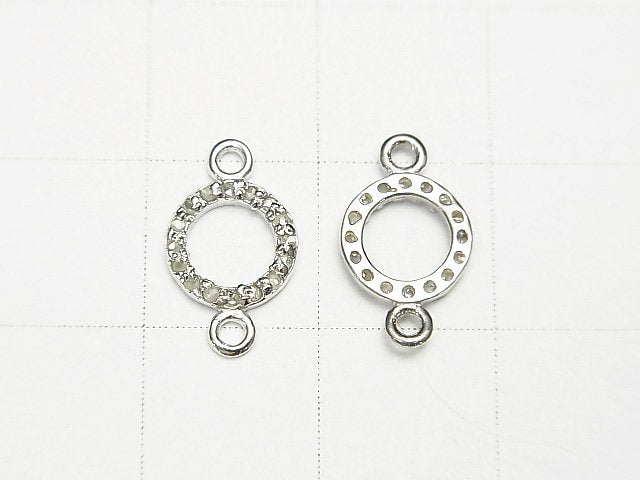 [Video] Diamond Coin Charm 8x8x1.5mm [Both Side] Silver925 1pc