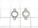 [Video] Diamond Coin (Donut) Charm 7.5x7.5x1.5mm [Both Sides] Silver925 1pc