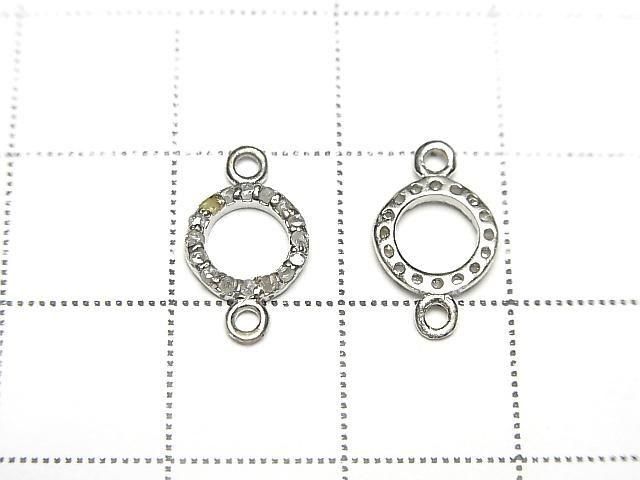 [Video] Diamond Coin (Donut) Charm 7.5x7.5x1.5mm [Both Sides] Silver925 1pc