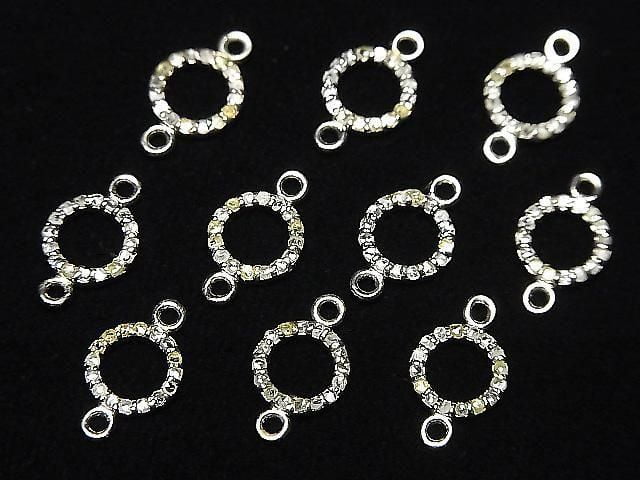 [Video] Diamond Coin (Donut) Charm 7.5x7.5x1.5mm [Both Sides] Silver925 1pc