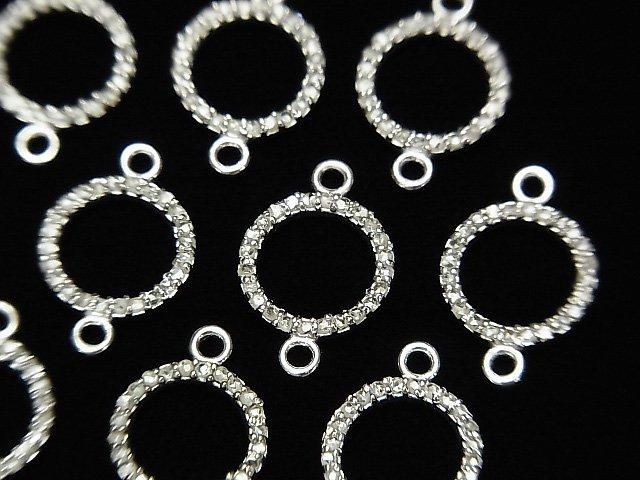 [Video] Diamond Coin (Donut) Charm 10x10x1.5mm [Both Sides] Silver925 1pc