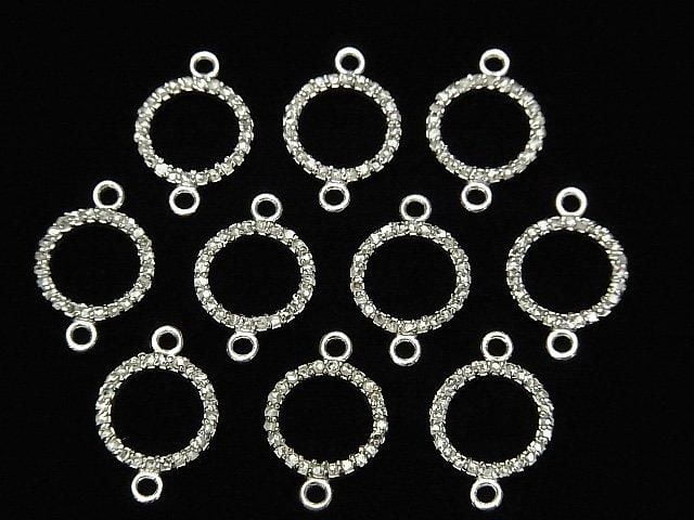 [Video] Diamond Coin (Donut) Charm 10x10x1.5mm [Both Sides] Silver925 1pc