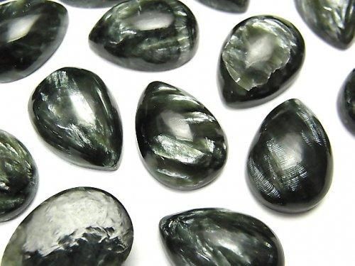 [Video] Seraphinite AAA Pear shape Cabochon 18x13mm 1pc