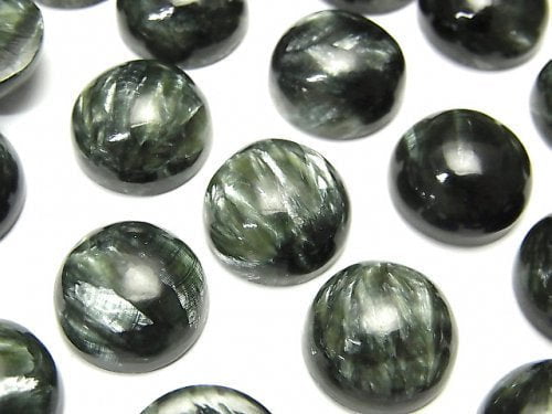 Cabochon, Seraphinite Gemstone Beads