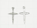 [Video] Diamond Cross Charm 18x12x1.5mm Silver925 1pc