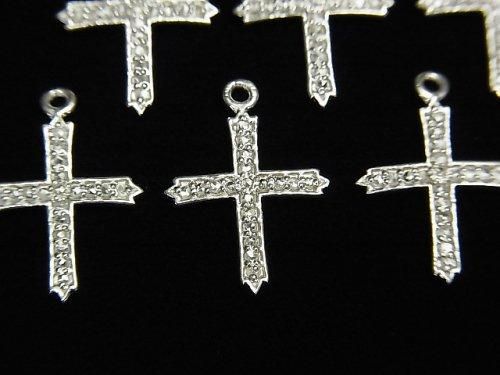 Pendentif Croix Diamant 14x12x1mm Argent925 1pc