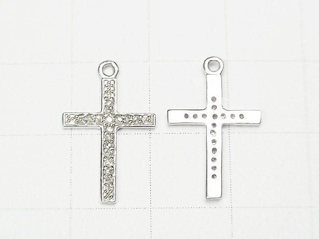 Diamant Kreuz Charm 17x12x1mm Silber925 1Stück