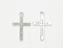 [Video] Diamond Cross Charm 17x12x1mm Silver925 1pc