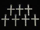 [Video] Diamond Cross Charm 17x12x1mm Silver925 1pc