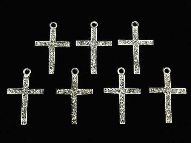 [Video] Diamond Cross Charm 17x12x1mm Silver925 1pc