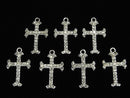 [Video] Diamond Cross Charm 16x10x1.5mm Silver925 1pc