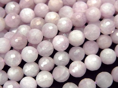 Faceted Round, Kunzite Gemstone Beads