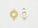 [Video] Diamond Coin Star (Donut) Charm 7.5x7.5x1.5mm [Both Side] 18KGP 1pc