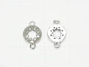 [Video] Diamond Coin Star (Donut) Charm 7.5x7.5x1.5mm [Both Side] Silver925 1pc