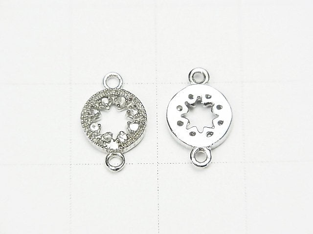 [Video] Diamond Coin Star (Donut) Charm 7.5x7.5x1.5mm [Both Side] Silver925 1pc