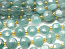 Coin, Grandidierite Gemstone Beads