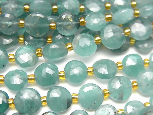 Coin, Grandidierite Gemstone Beads