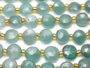 [Video] Grandidierite AA++ Faceted Coin 1strand beads (aprx.7inch/18cm)