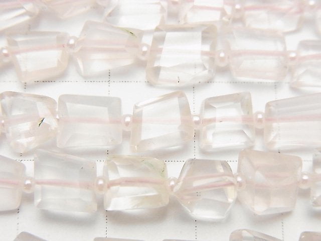 [Video] Rose Quartz AAA- Faceted Nugget 1strand beads (aprx.13inch / 32cm)