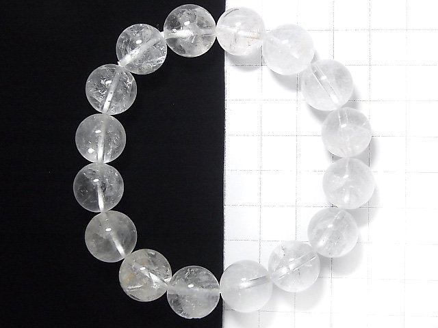 [Video] [One of a kind] Crystal in Quartz Round 13mm Bracelet NO.5