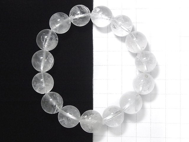 [Video] [One of a kind] Crystal in Quartz Round 14mm Bracelet NO.6