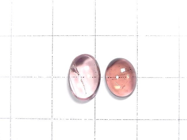 [Video] [One of a kind] High Quality Pink Tourmaline AAA Cabochon 2pcs set NO.259