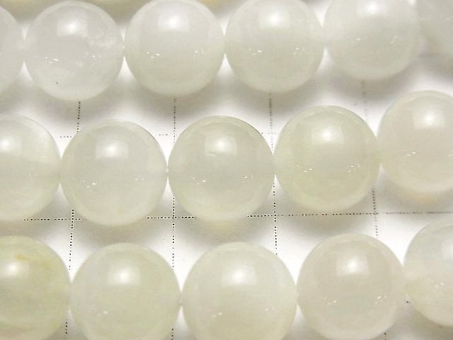 [Video] White Moonstone AA++ Round 10mm half or 1strand beads (aprx.15inch / 36cm)