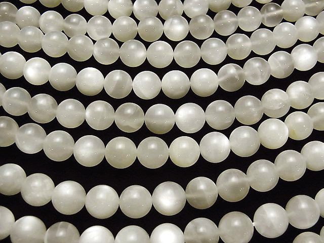 [Video] White Moonstone AA++ Round 10mm half or 1strand beads (aprx.15inch / 36cm)