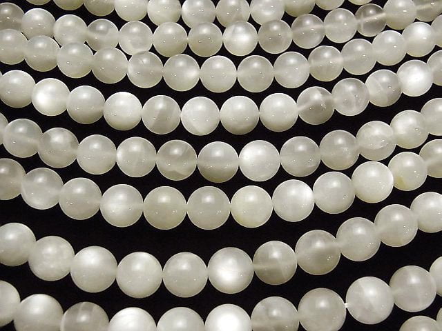 [Video] White Moonstone AA++ Round 10mm half or 1strand beads (aprx.15inch / 36cm)