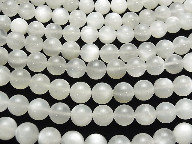 [Video] White Moonstone AAA- Round 10mm half or 1strand beads (aprx.15inch / 36cm)