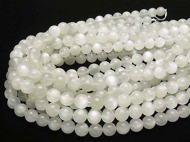 [Video] White Moonstone AAA- Round 10mm half or 1strand beads (aprx.15inch / 36cm)