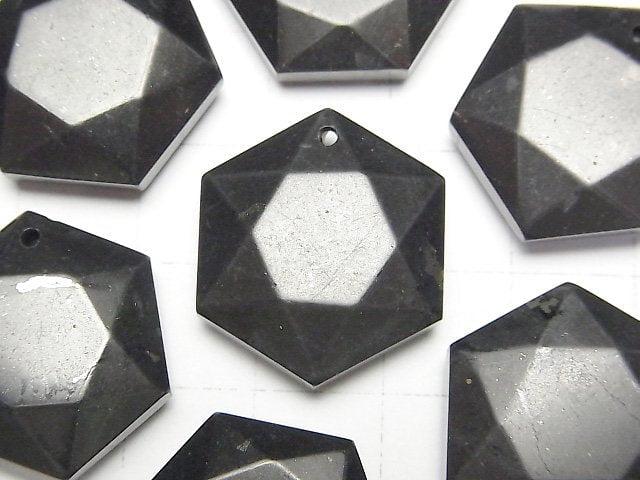 [Video] Russian Shungite AAA Hexagram 23x20x7mm 1pc