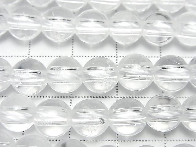 [Video] Crystal Quartz AA++ Round 8mm [2mm hole] half or 1-strand beads (approx. 15 inches/38 cm)