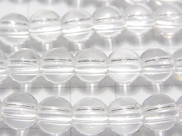 [Video] Crystal Quartz AAA Round 8mm [2mm hole] half or 1strand beads (aprx.15inch / 36cm)