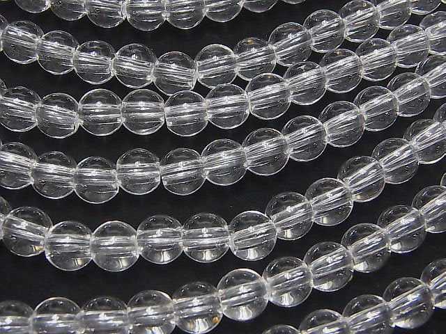 [Video] Crystal Quartz AAA Round 8mm [2mm hole] half or 1strand beads (aprx.15inch / 36cm)