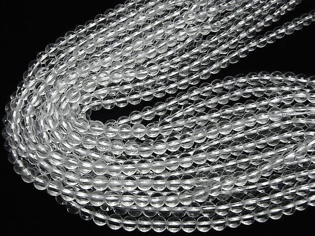 [Video] Crystal Quartz AA++ Round 8mm [2mm hole] half or 1-strand beads (approx. 15 inches/38 cm)