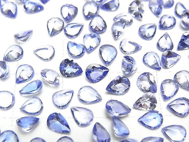 [Video] High Quality Tanzanite AAA Undrilled Pear shape Faceted 5x4mm 3pcs