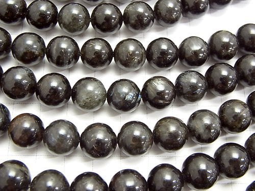 Nuummite   Round 12mm half or 1strand beads (aprx.15inch/36cm)