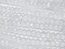 [Video]High Quality! Natural White Topaz AAA Faceted Button Rondelle 5x5x3mm 1strand beads (aprx.15inch/37cm)