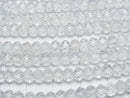 [Video]High Quality! Natural White Topaz AAA Faceted Button Rondelle 5x5x3mm 1strand beads (aprx.15inch/37cm)
