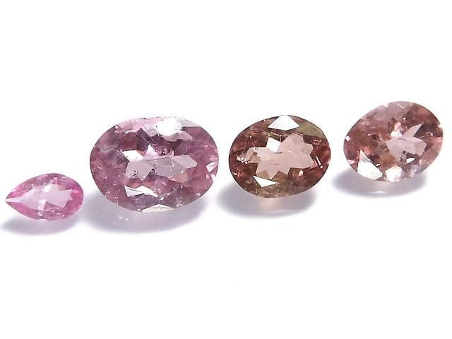 [Video] [One of a kind] High Quality Pink Tourmaline AAA Loose Stone Faceted 4pcs Set NO.86