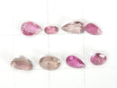 [Video] [One of a kind] High Quality Pink Tourmaline AAA Undrilled Faceted 8pcs Set NO.92